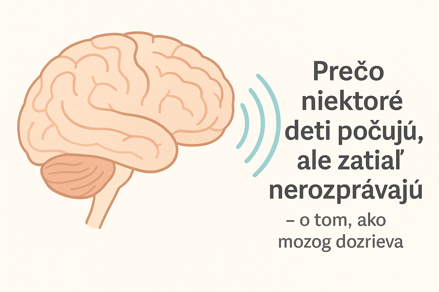 Prečo niektoré deti počujú, ale zatiaľ nerozprávajú – o tom, ako mozog dozrieva