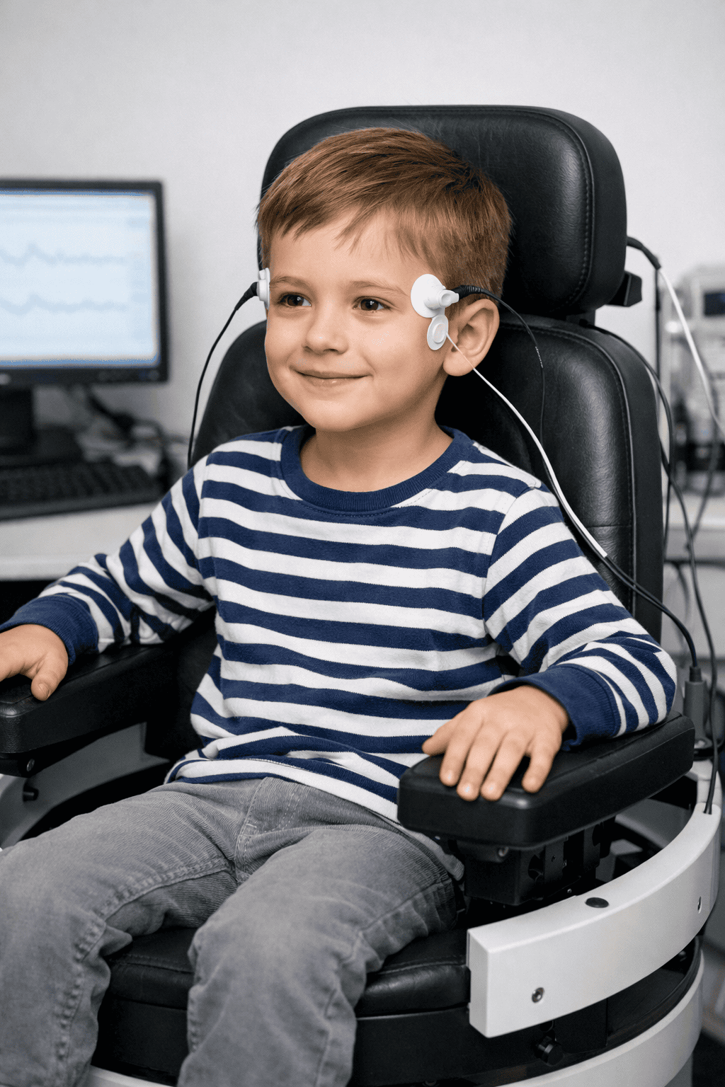 Postrotačný nystagmus s elektrookulogramom (EOG)